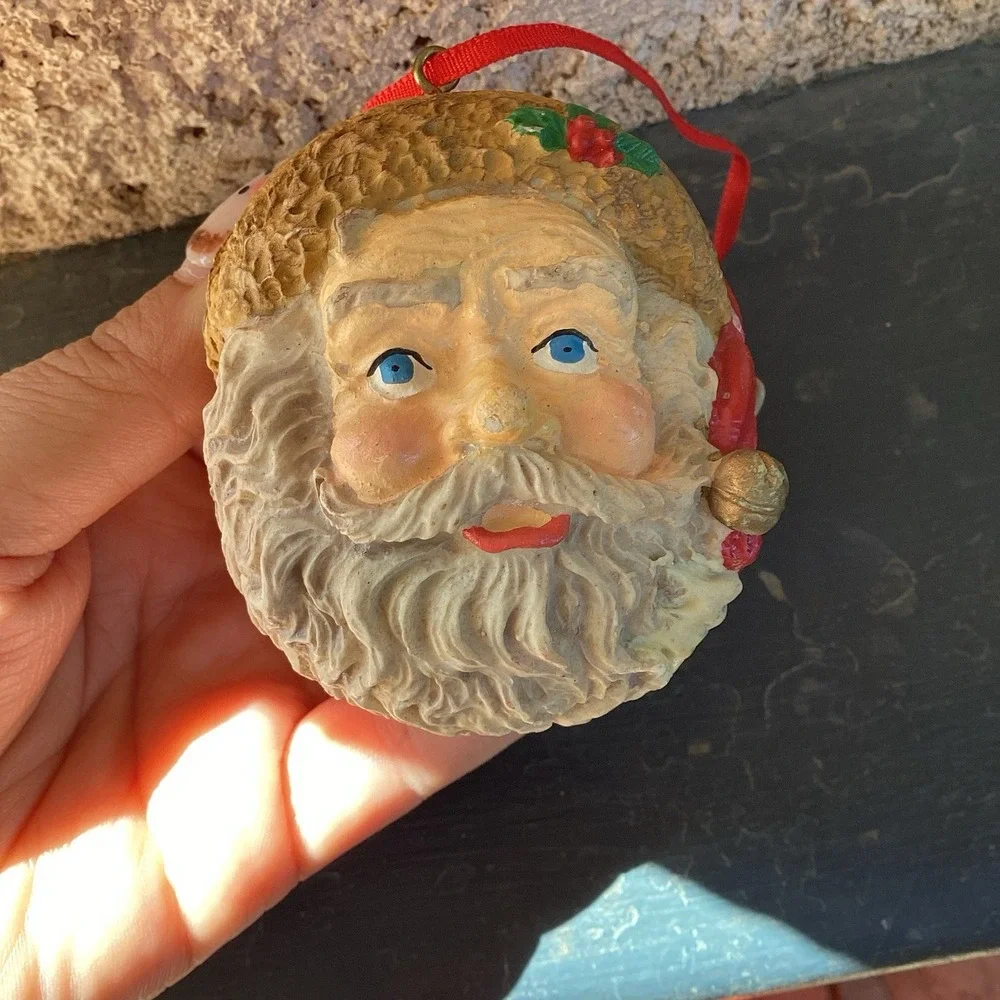 1994 Secret Ring Jewelry Holder Santa Tree Ornament Christmas Engagement Vintage